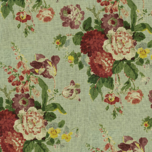 Green upholstery fabric