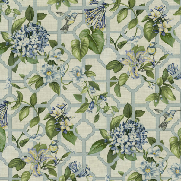 Greenhouse Fabrics S6234 Serene Sky upholstery fabric swatch for sample-first furniture planning