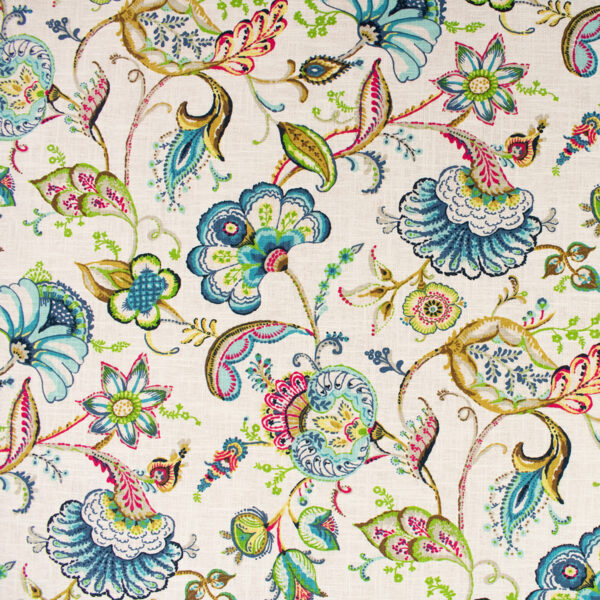 Teal upholstery fabric