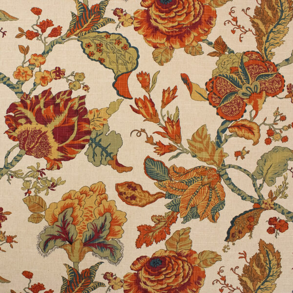 Orange upholstery fabric