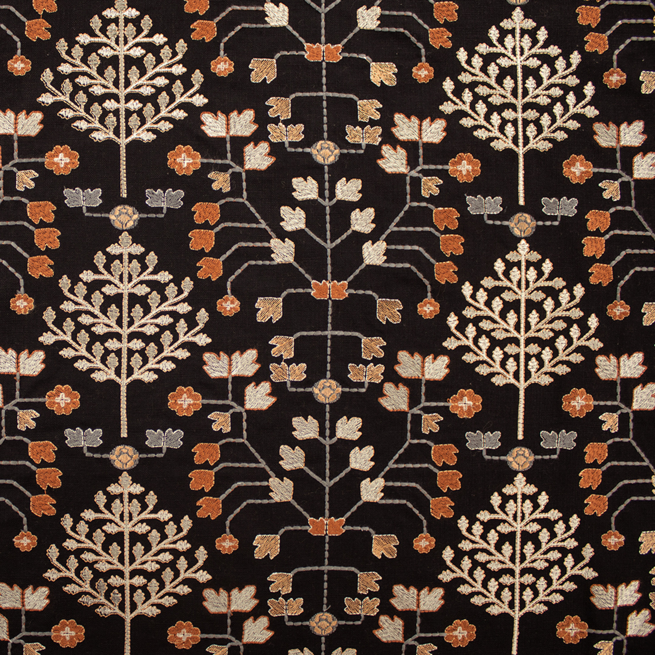 Orange upholstery fabric