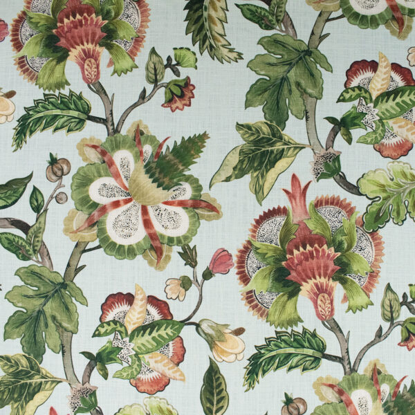 Green upholstery fabric