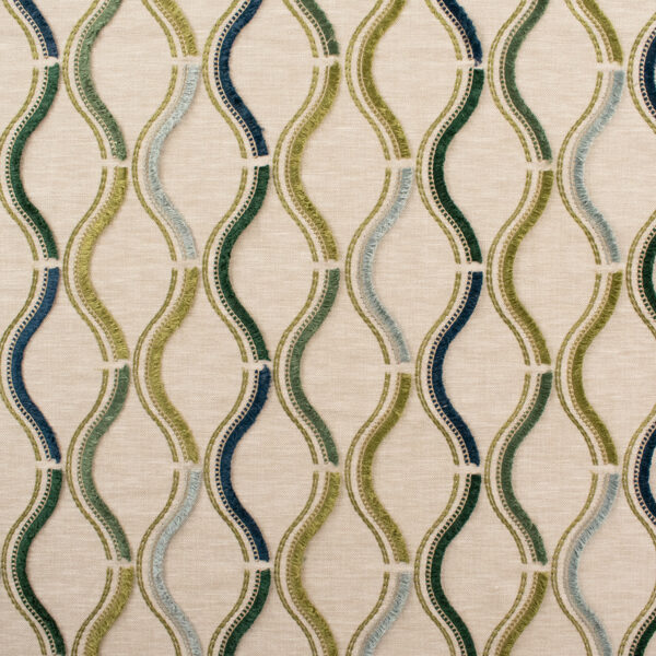 Green upholstery fabric