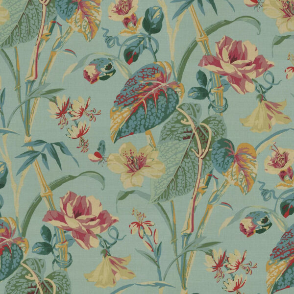 Teal upholstery fabric