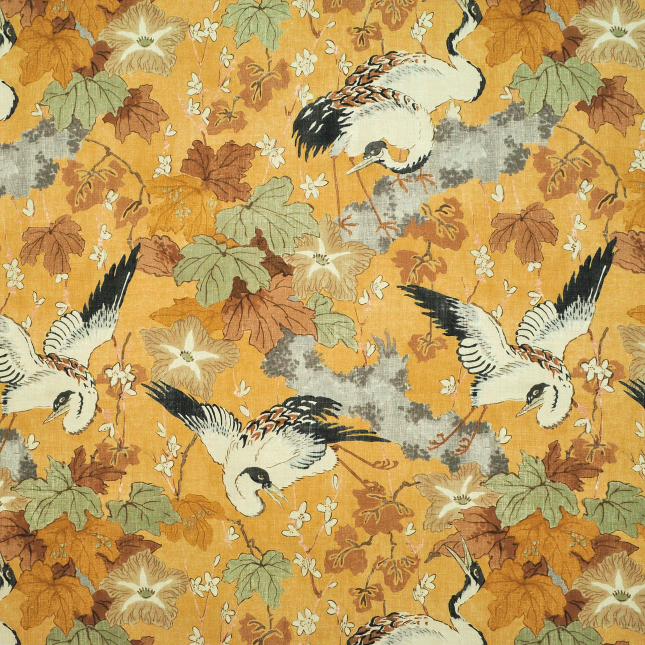 Yellow upholstery fabric