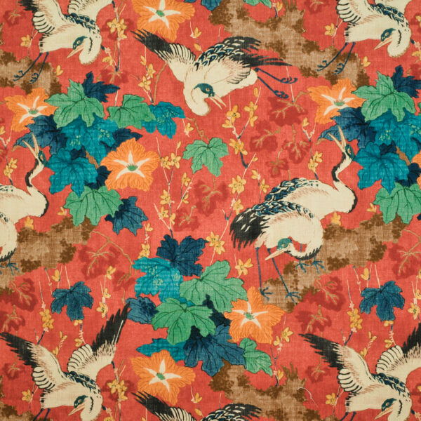 Red upholstery fabric