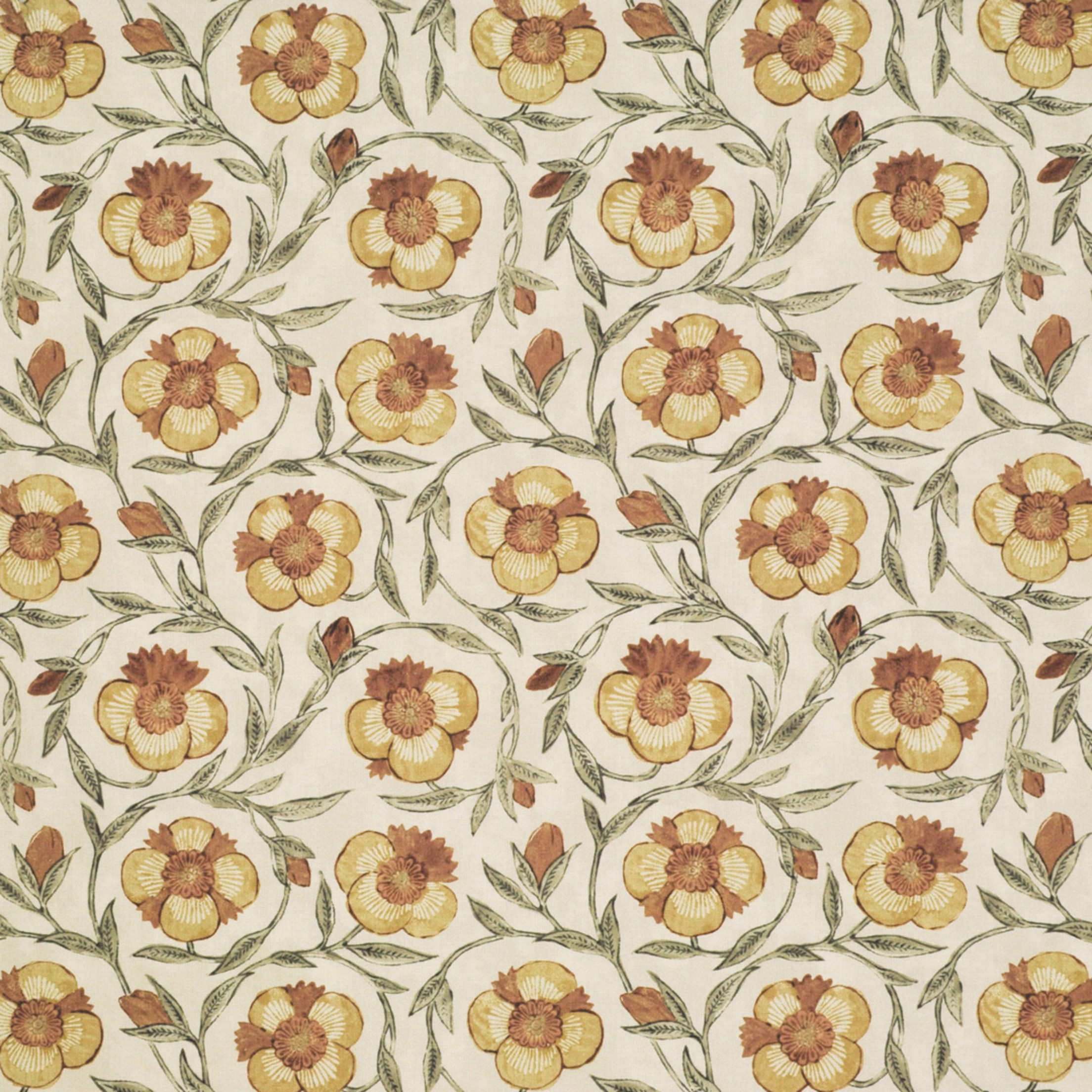 Yellow upholstery fabric
