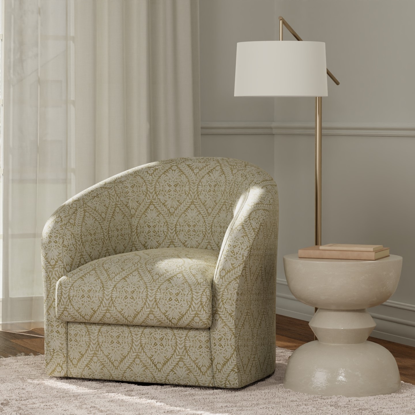 Gray upholstery fabric