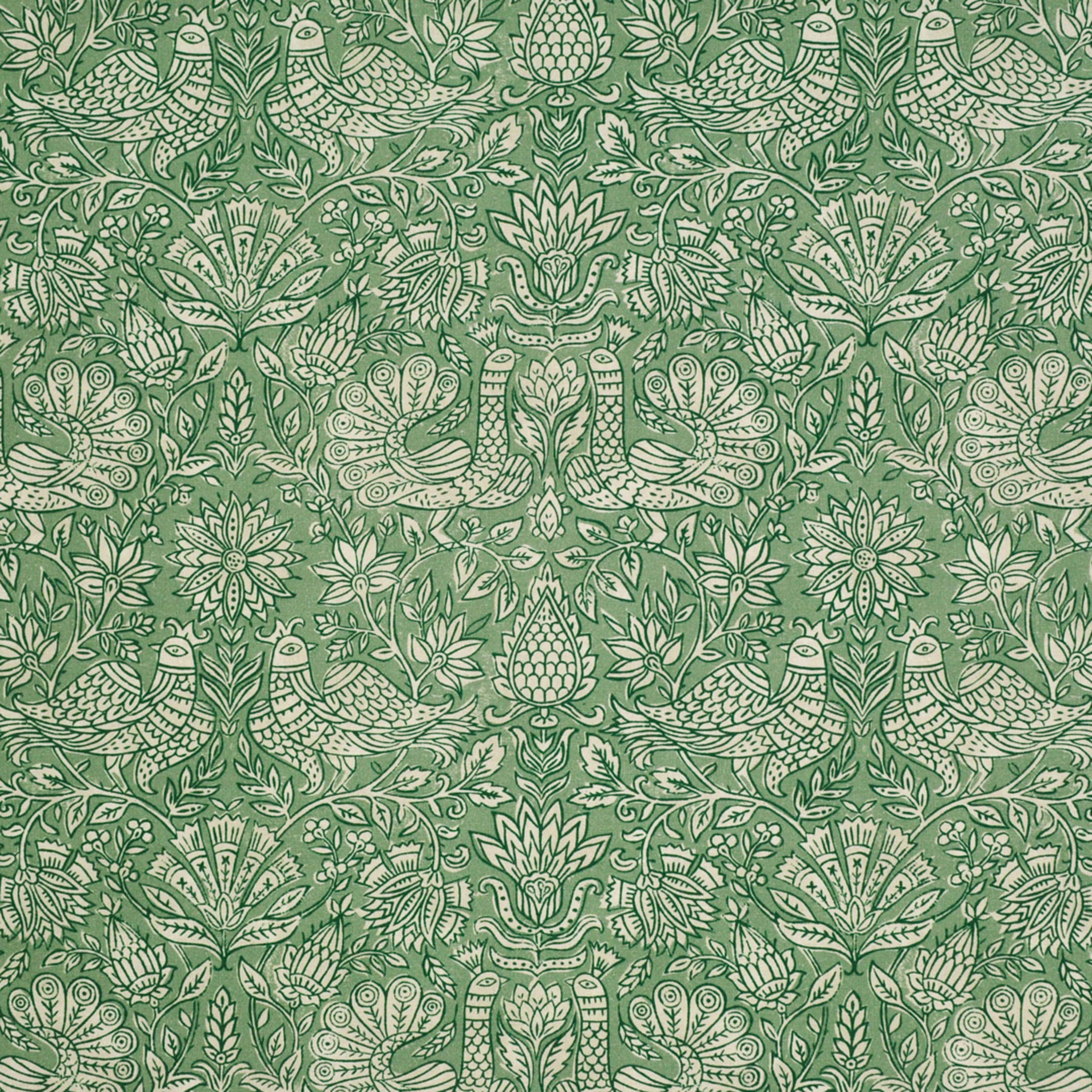 Green upholstery fabric