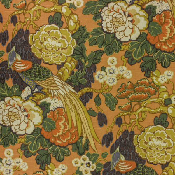 Orange upholstery fabric