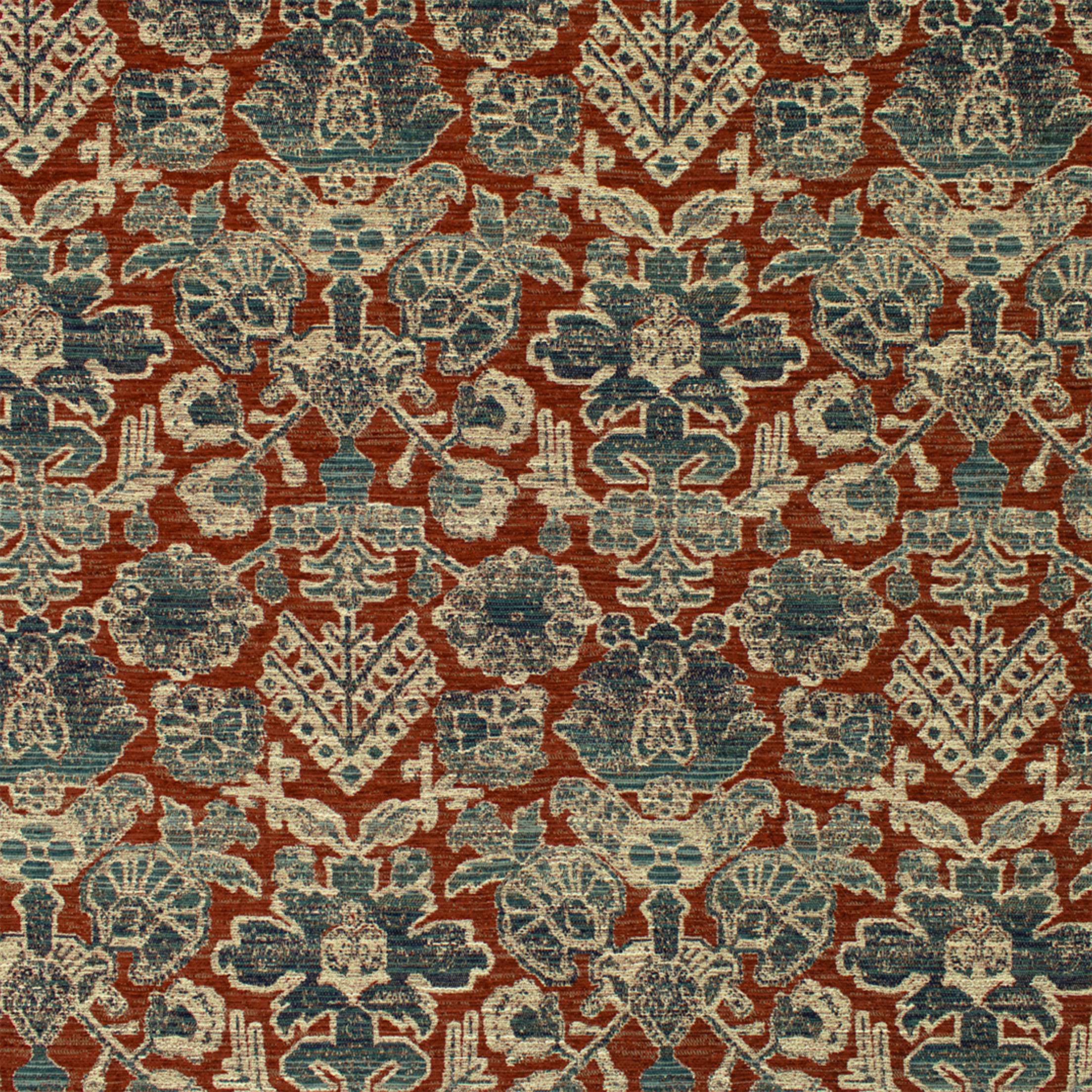 Red upholstery fabric
