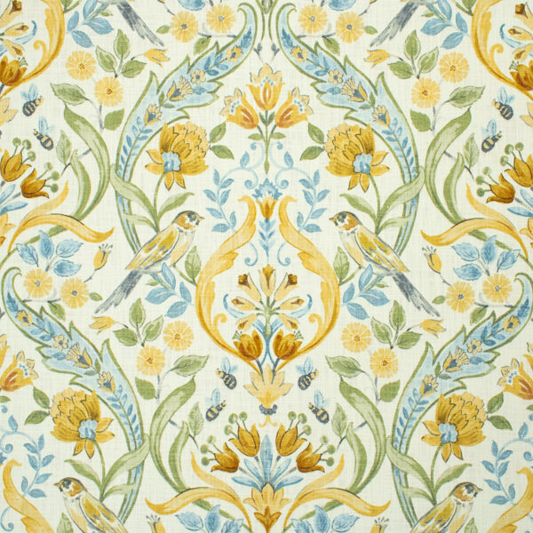 Yellow upholstery fabric