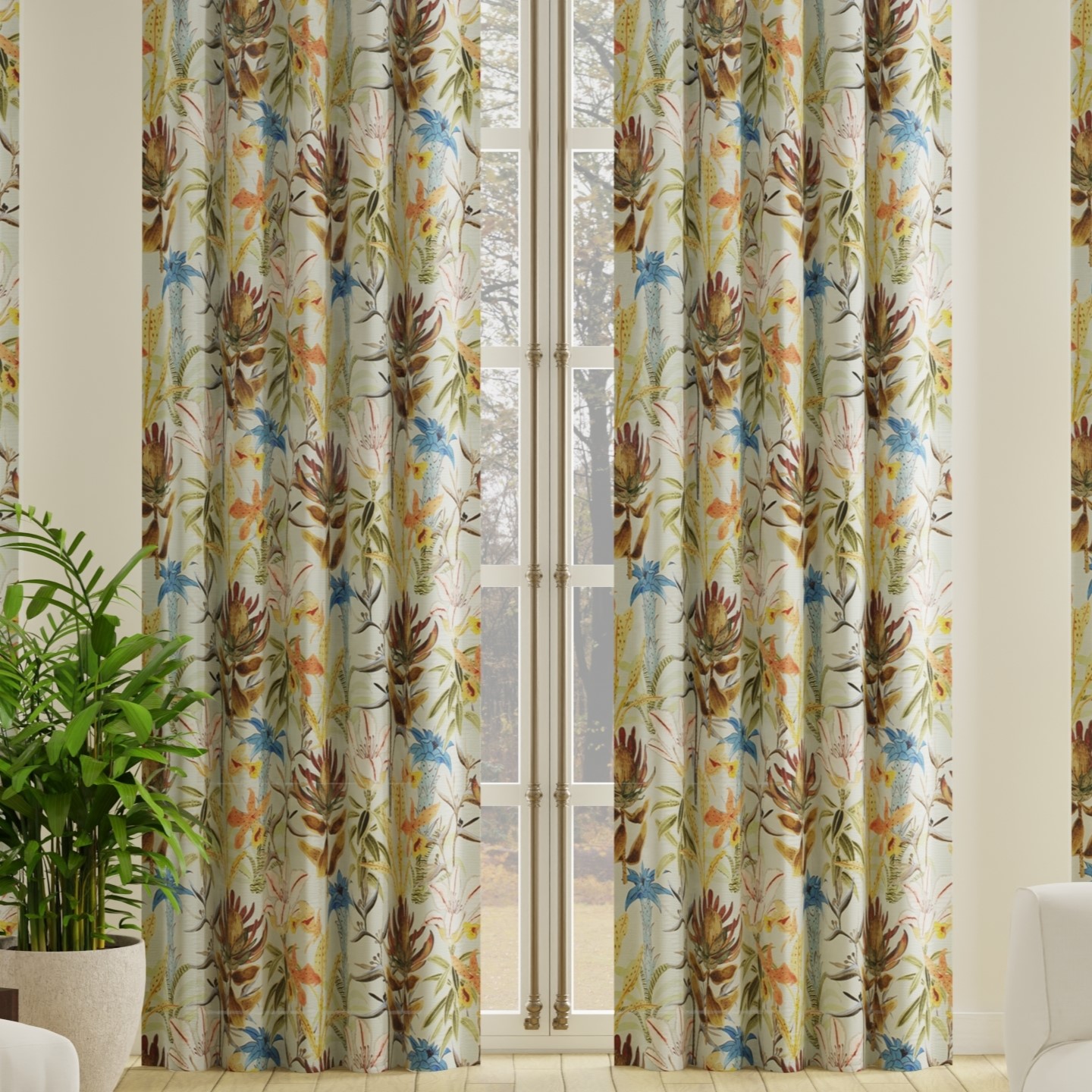 Blue upholstery fabric