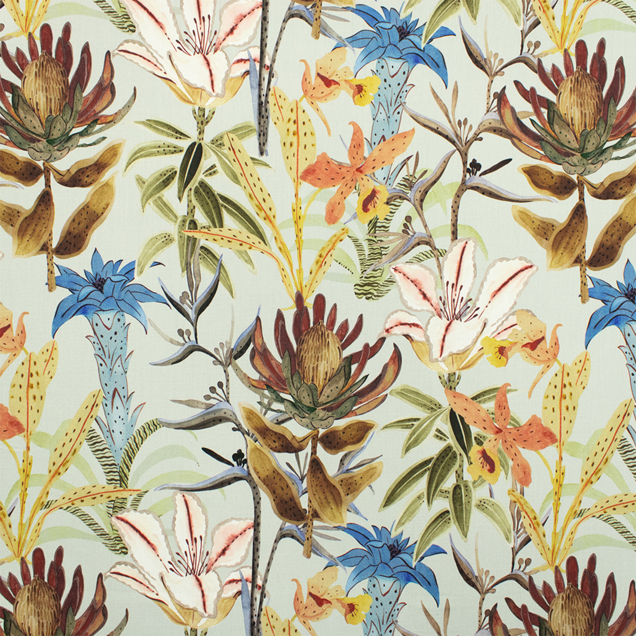 Orange upholstery fabric
