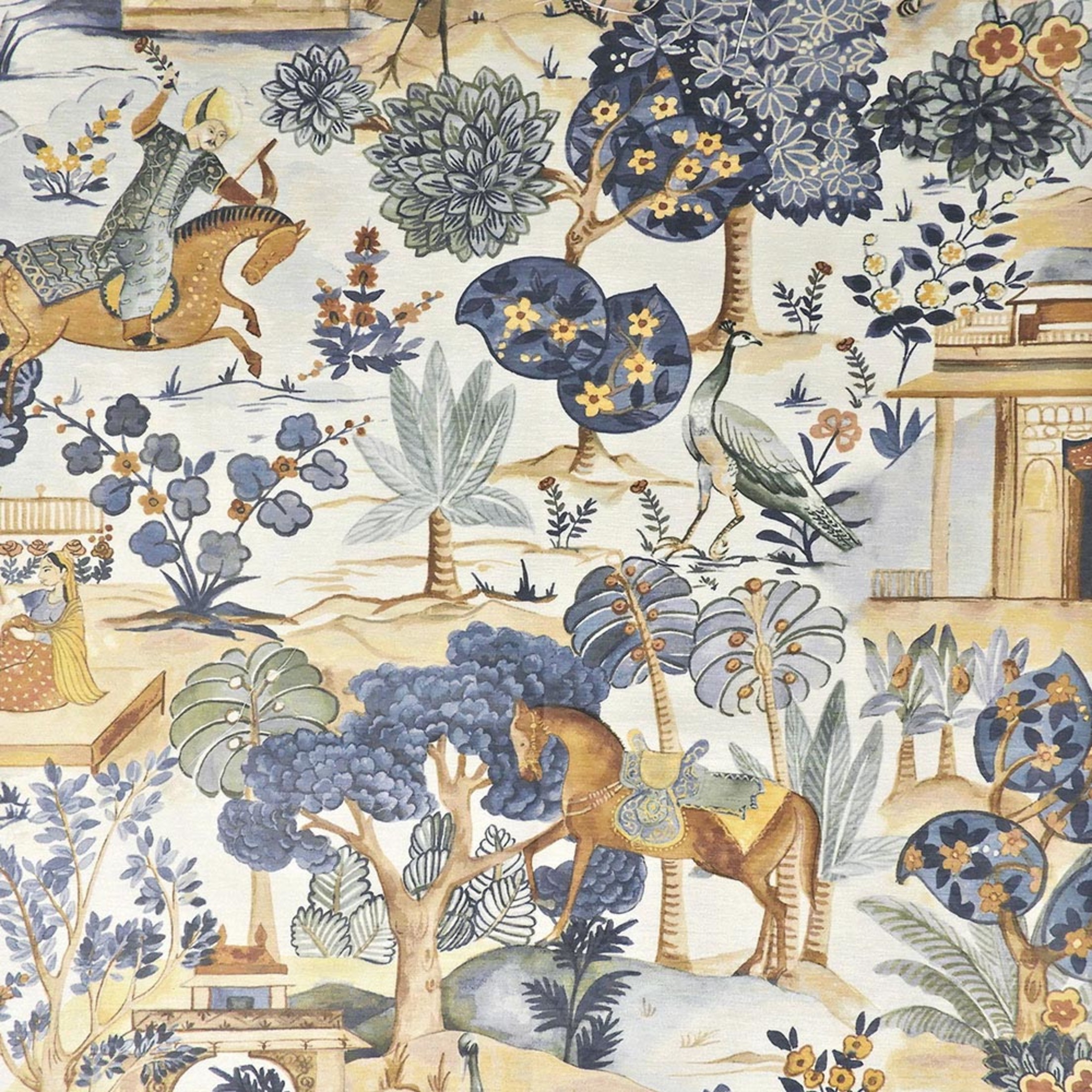 Blue upholstery fabric