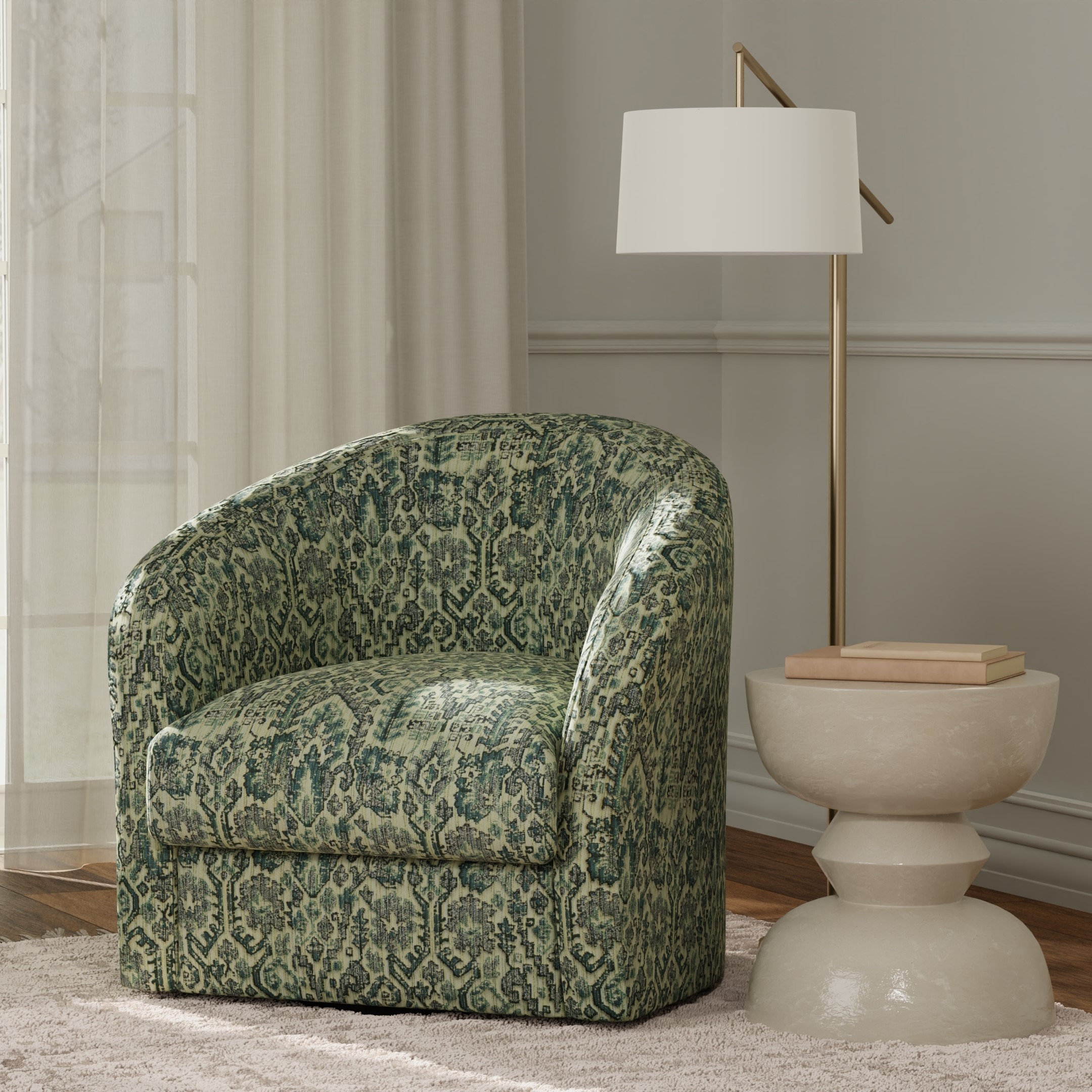 Blue upholstery fabric