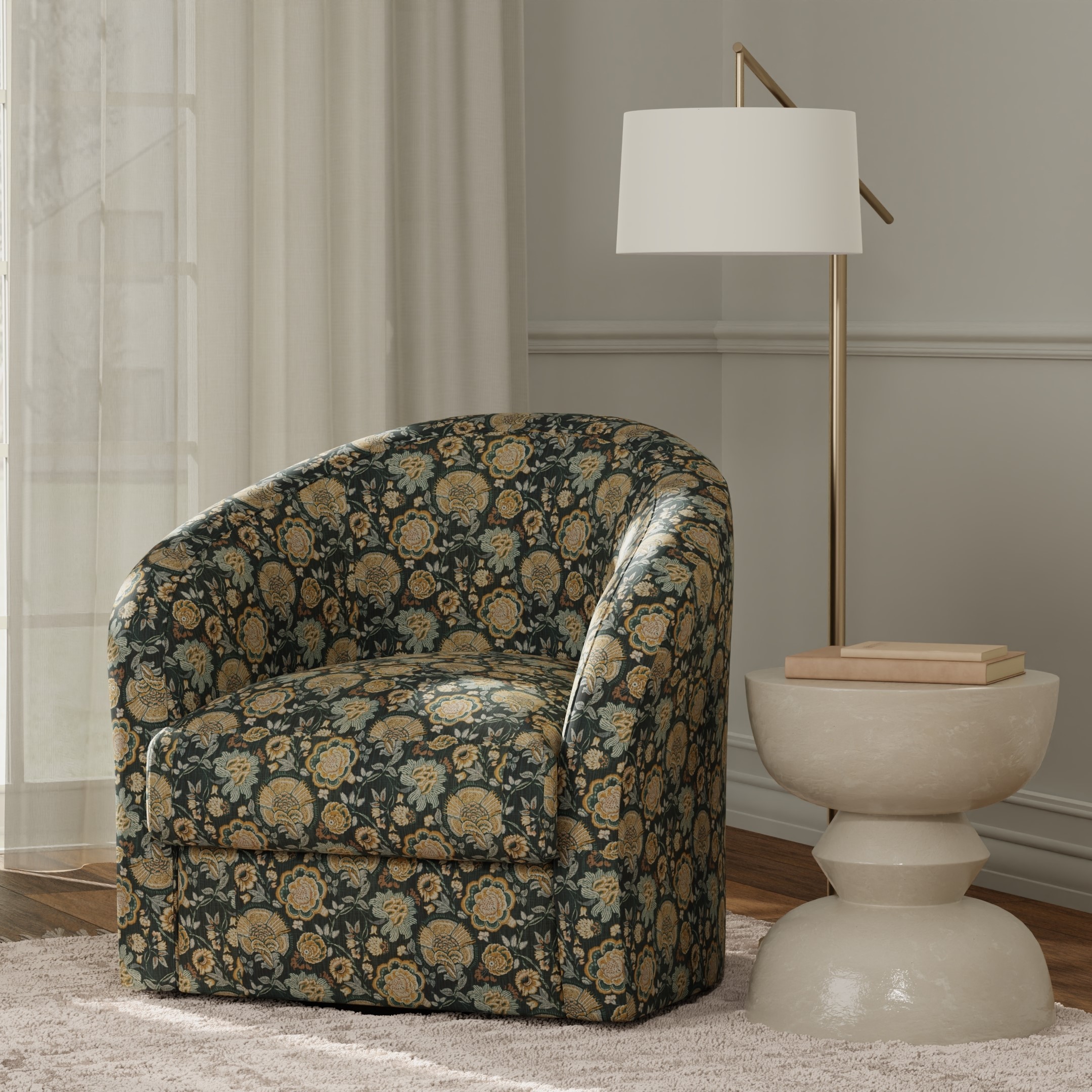 Blue upholstery fabric