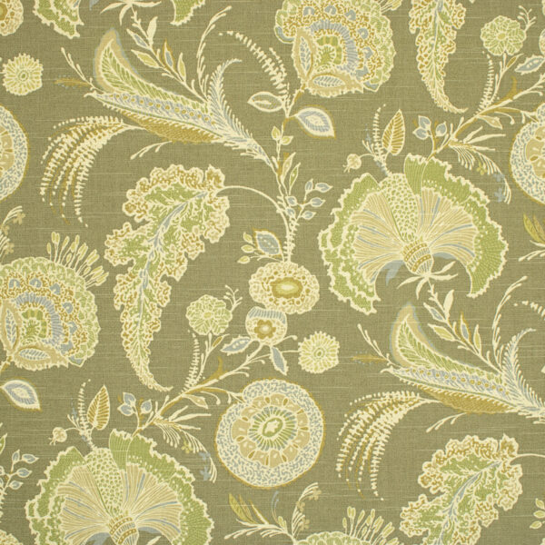 Green upholstery fabric