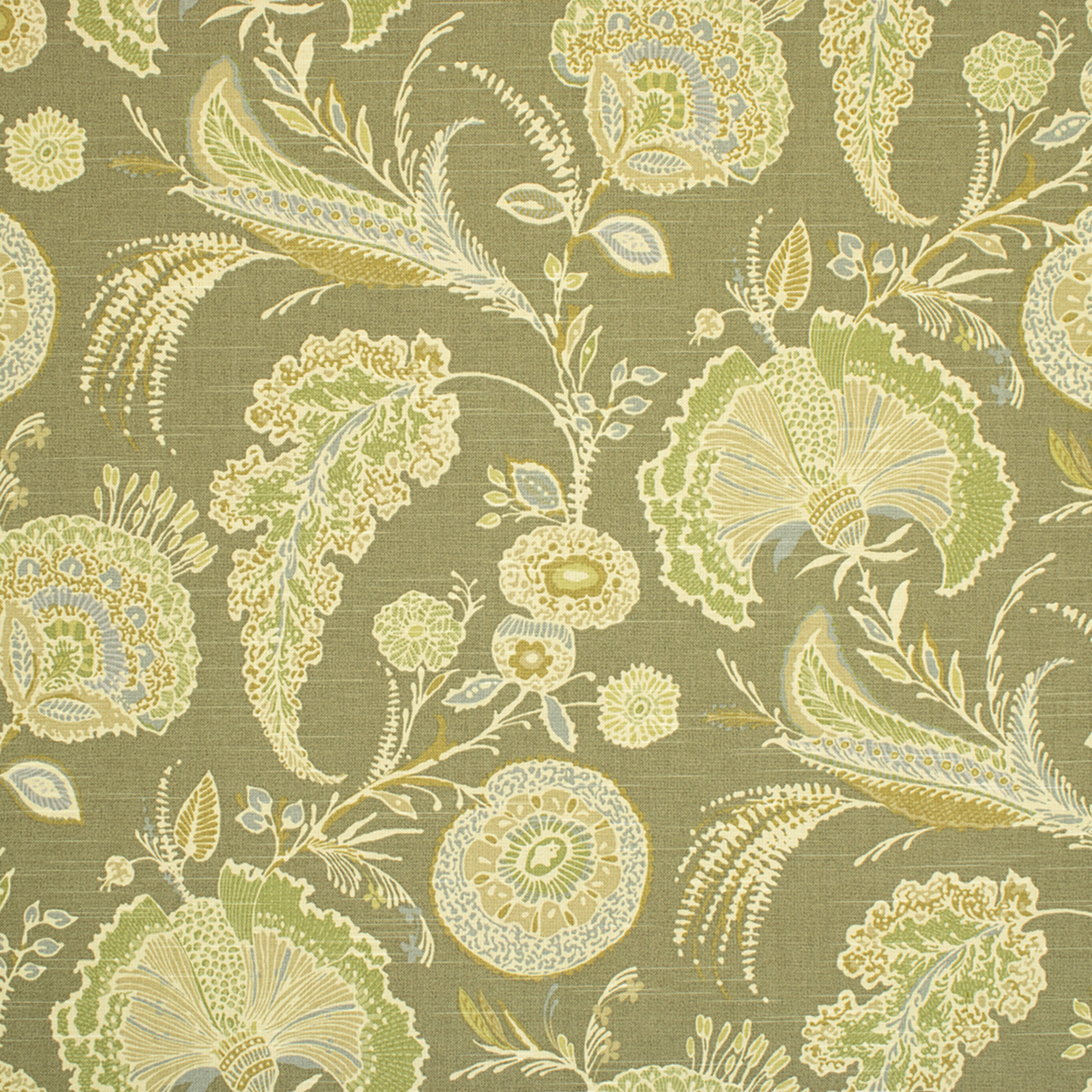 Green upholstery fabric