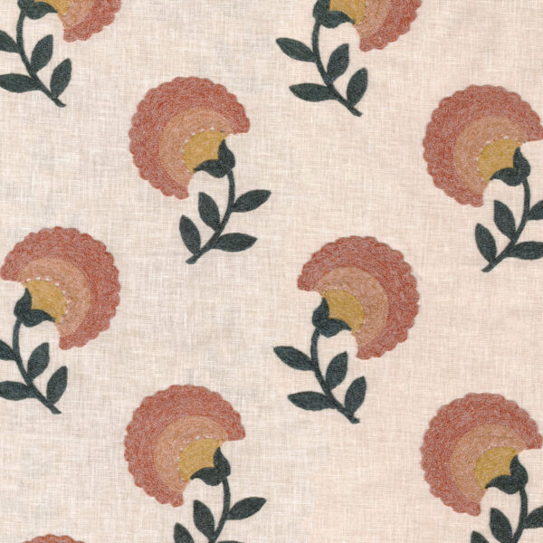 Orange upholstery fabric