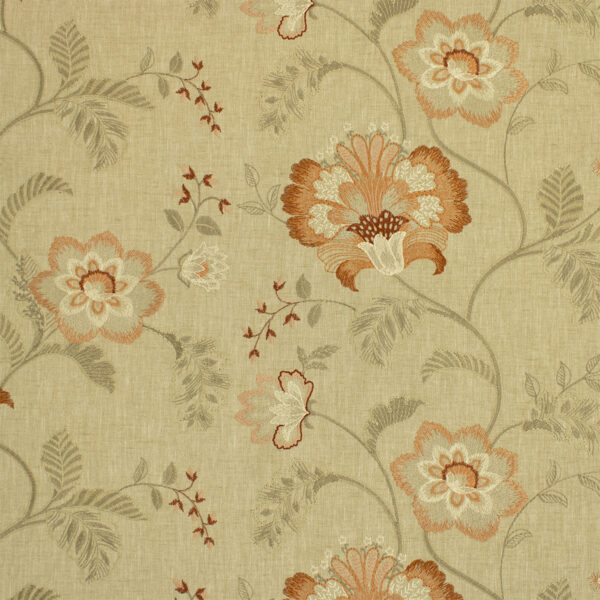 Orange upholstery fabric