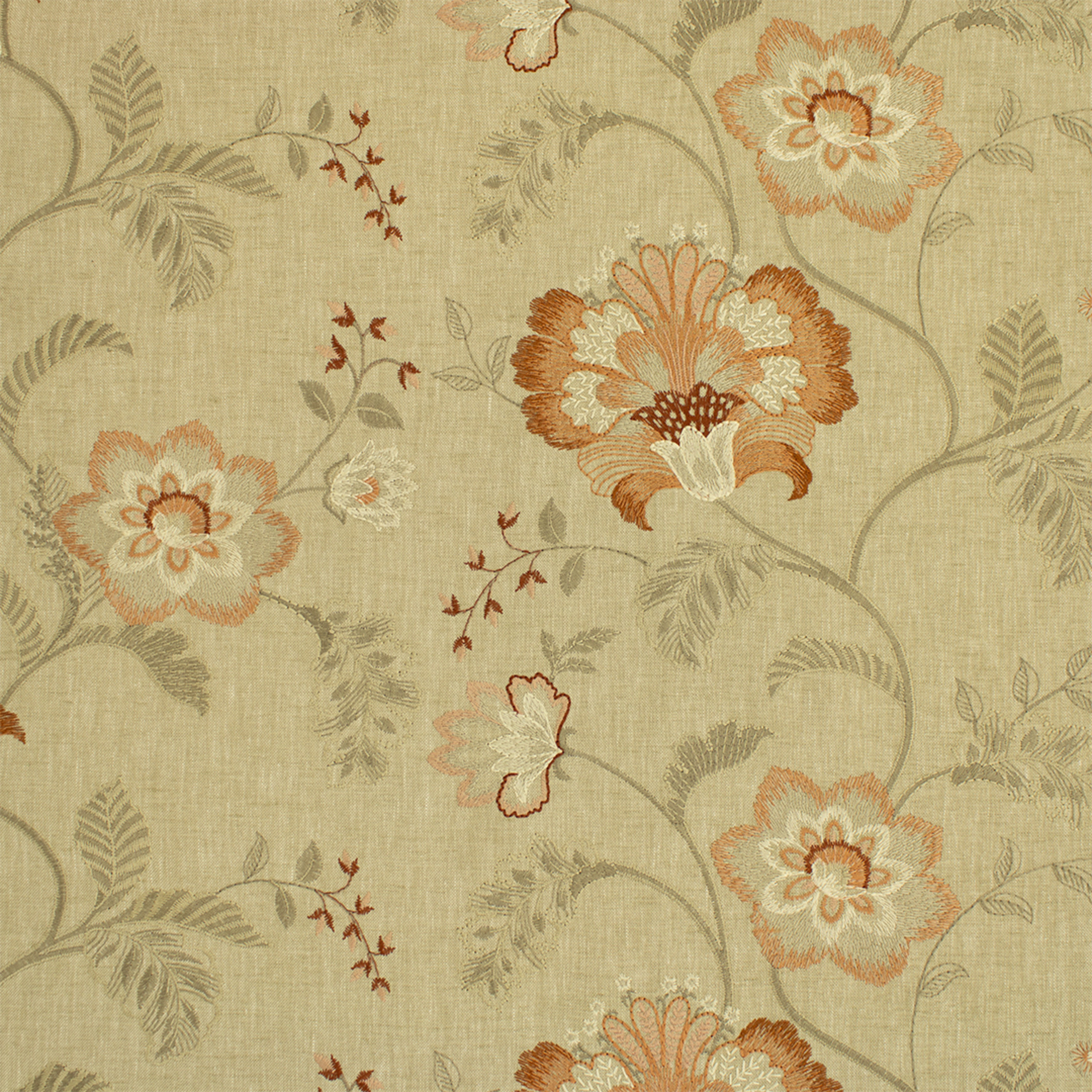 Orange upholstery fabric