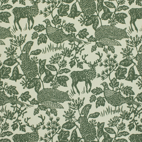 Green upholstery fabric