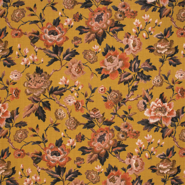 Yellow upholstery fabric