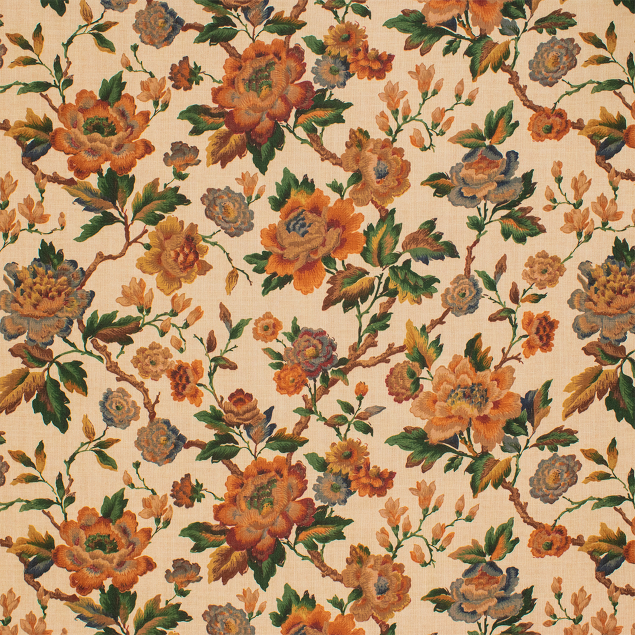 Orange upholstery fabric