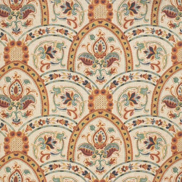 Orange upholstery fabric