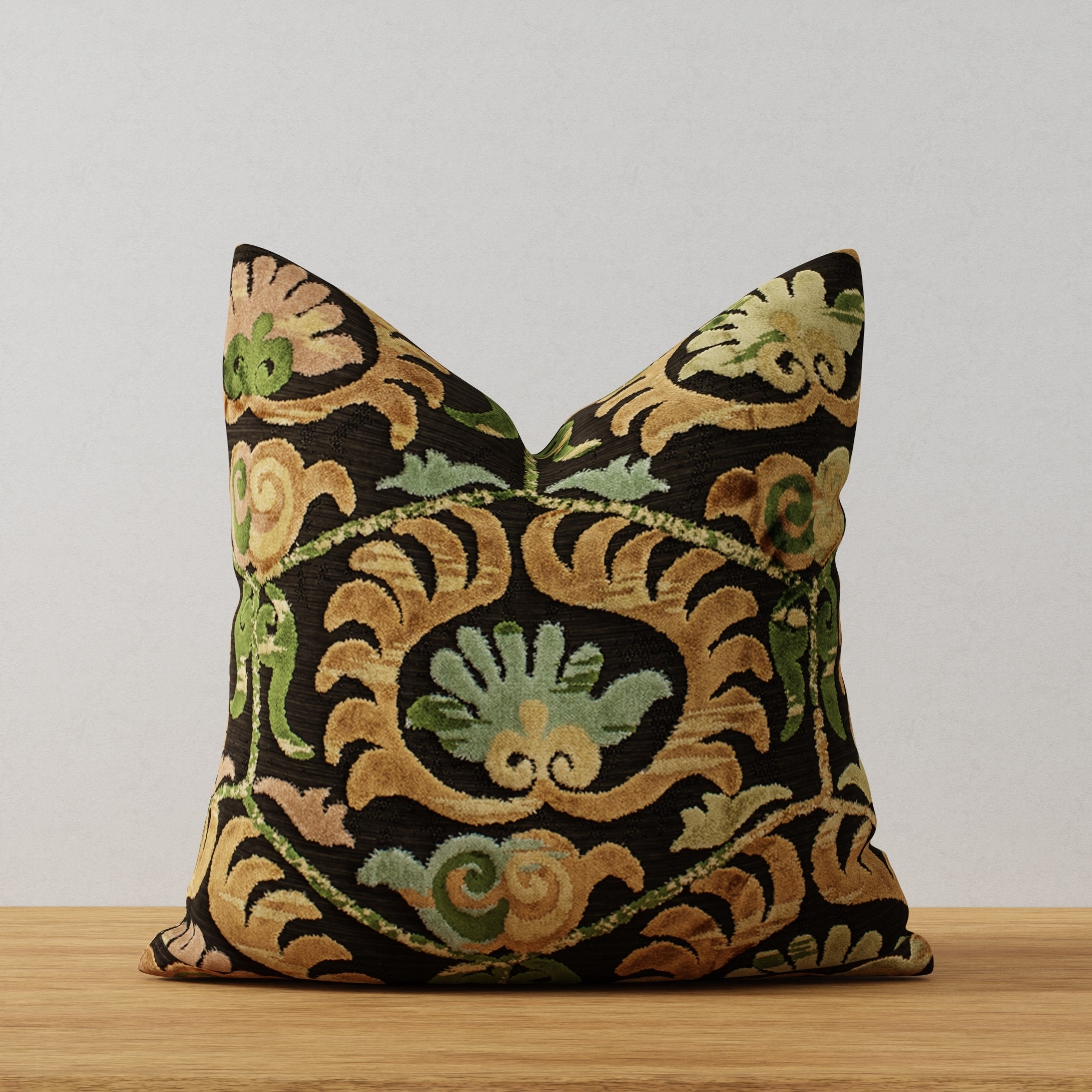Green upholstery fabric