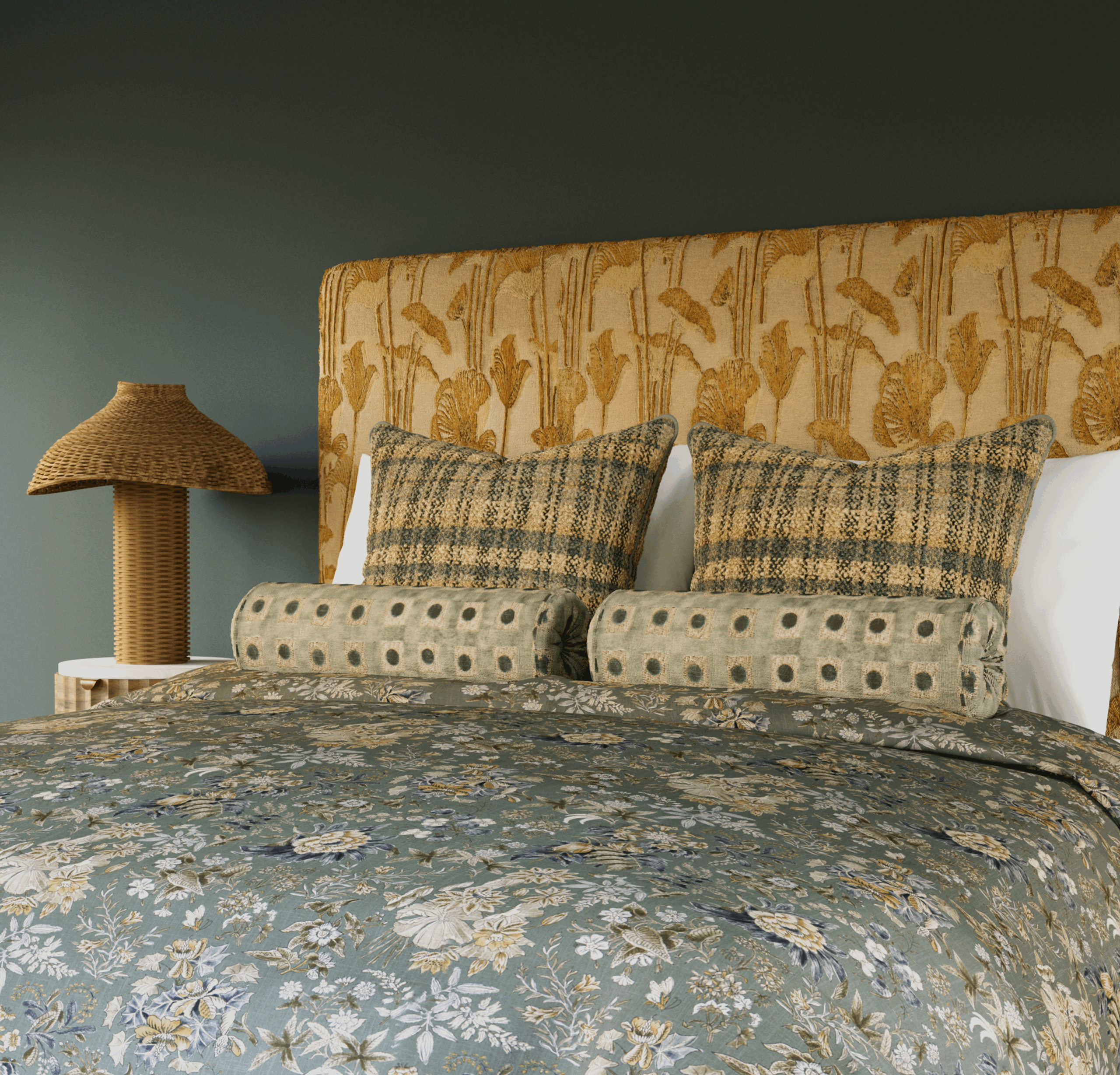 Blue upholstery fabric