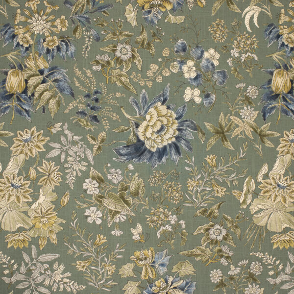 Greenhouse Fabrics S7062 Bowery Blue upholstery fabric swatch for sample-first furniture planning