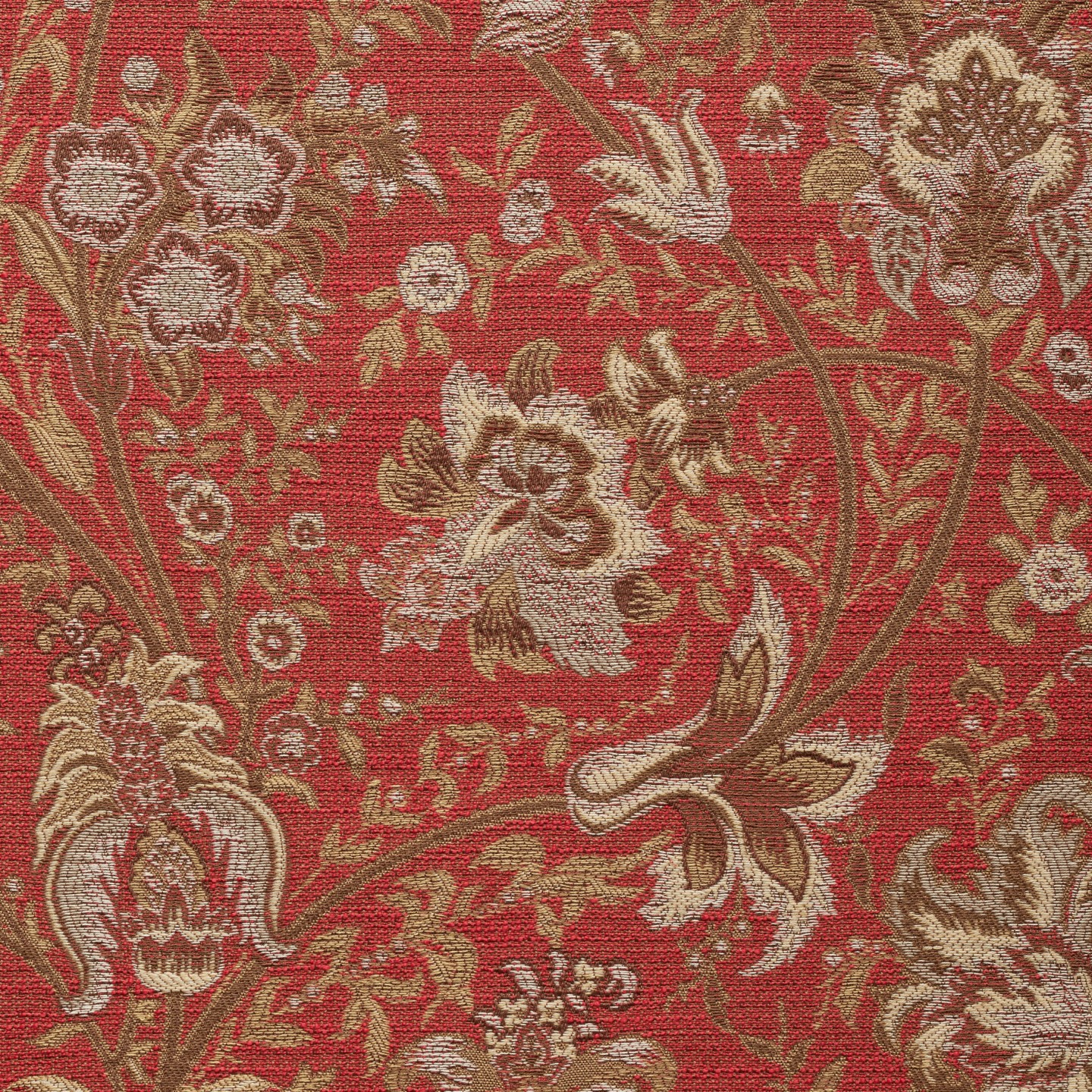 Red upholstery fabric