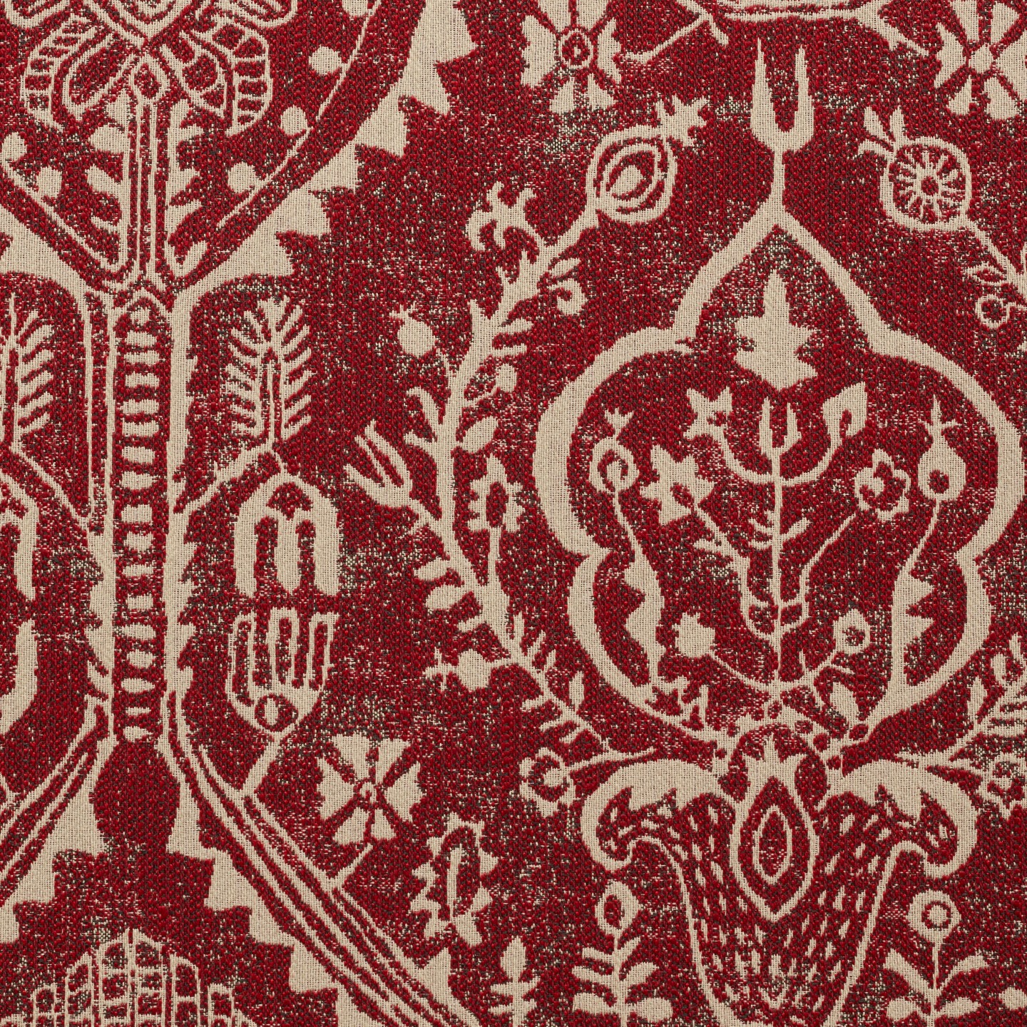Red upholstery fabric