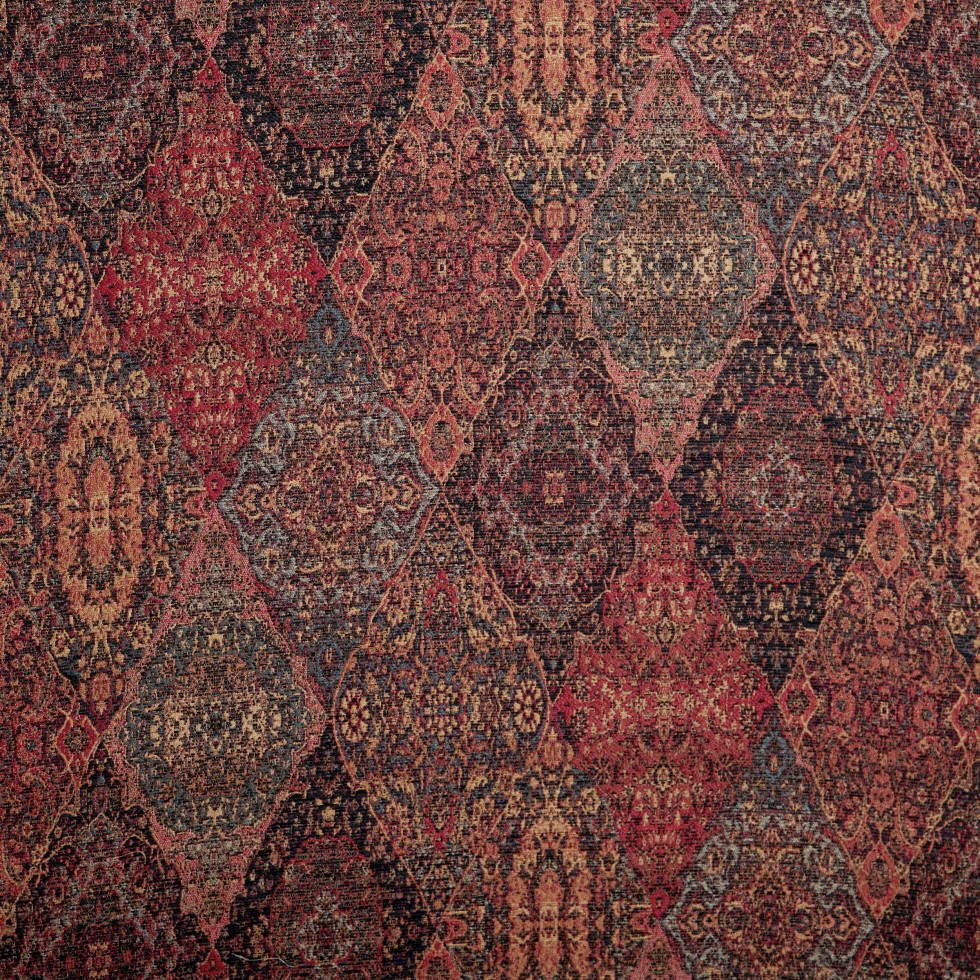 red upholstery fabric swatch