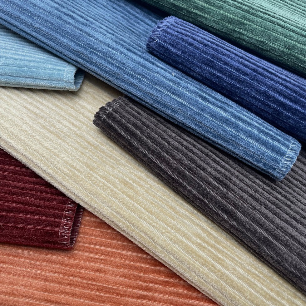 red upholstery fabric swatch