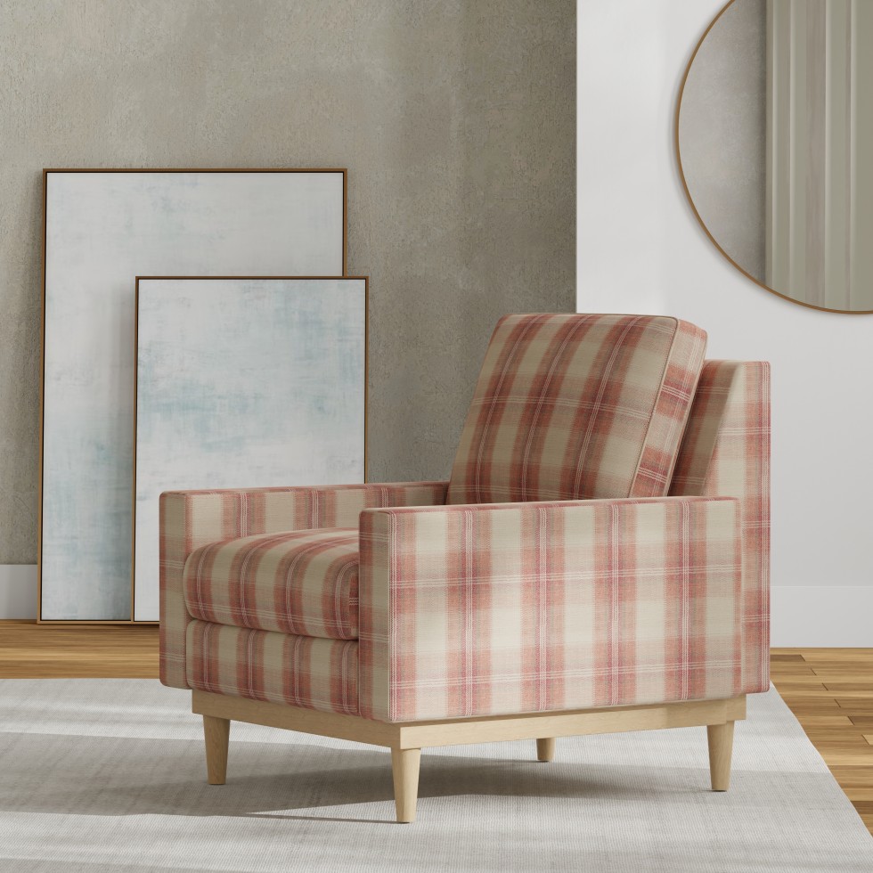 red upholstery fabric swatch