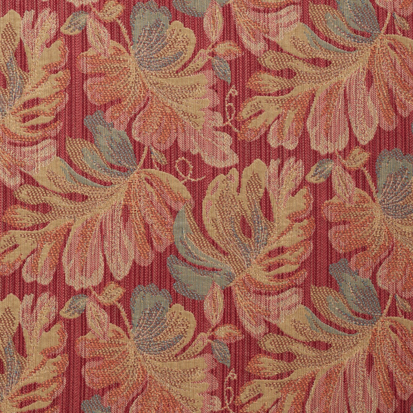 Red upholstery fabric