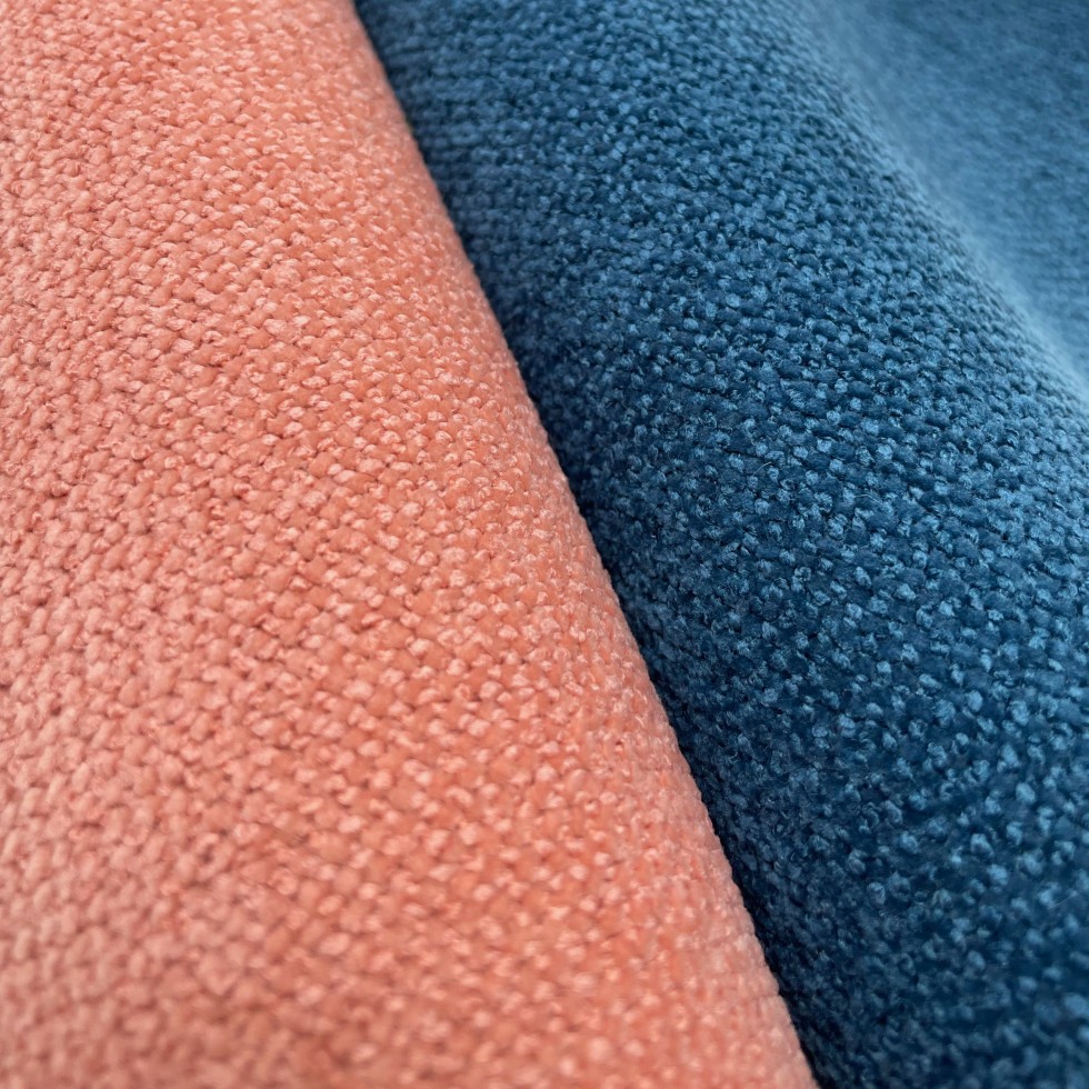 blue upholstery fabric swatch