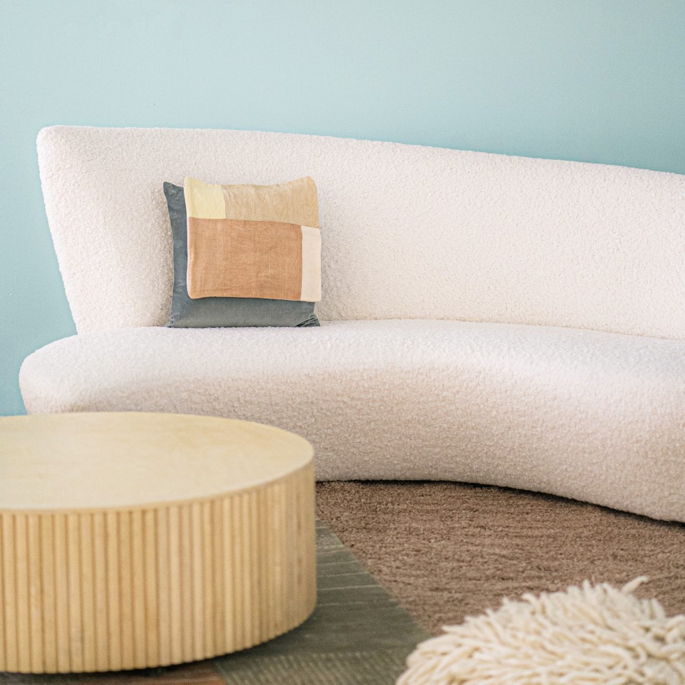 Gray upholstery fabric