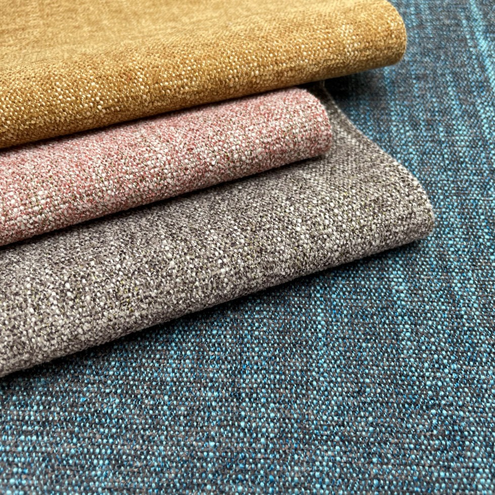 blue upholstery fabric swatch