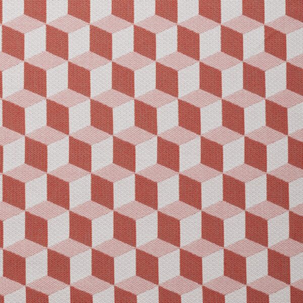 United Fabrics PUZZLE Guava 145342-0005 upholstery fabric swatch for sample-first furniture planning