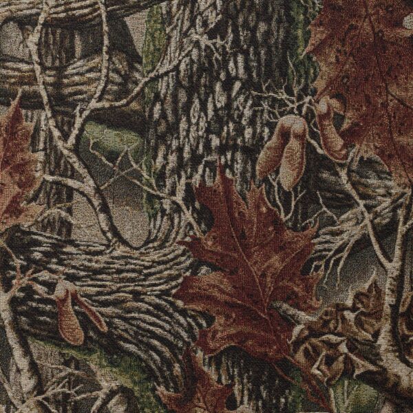 United Fabrics WOODLANDS 20 Camouflage upholstery fabric swatch for sample-first furniture planning