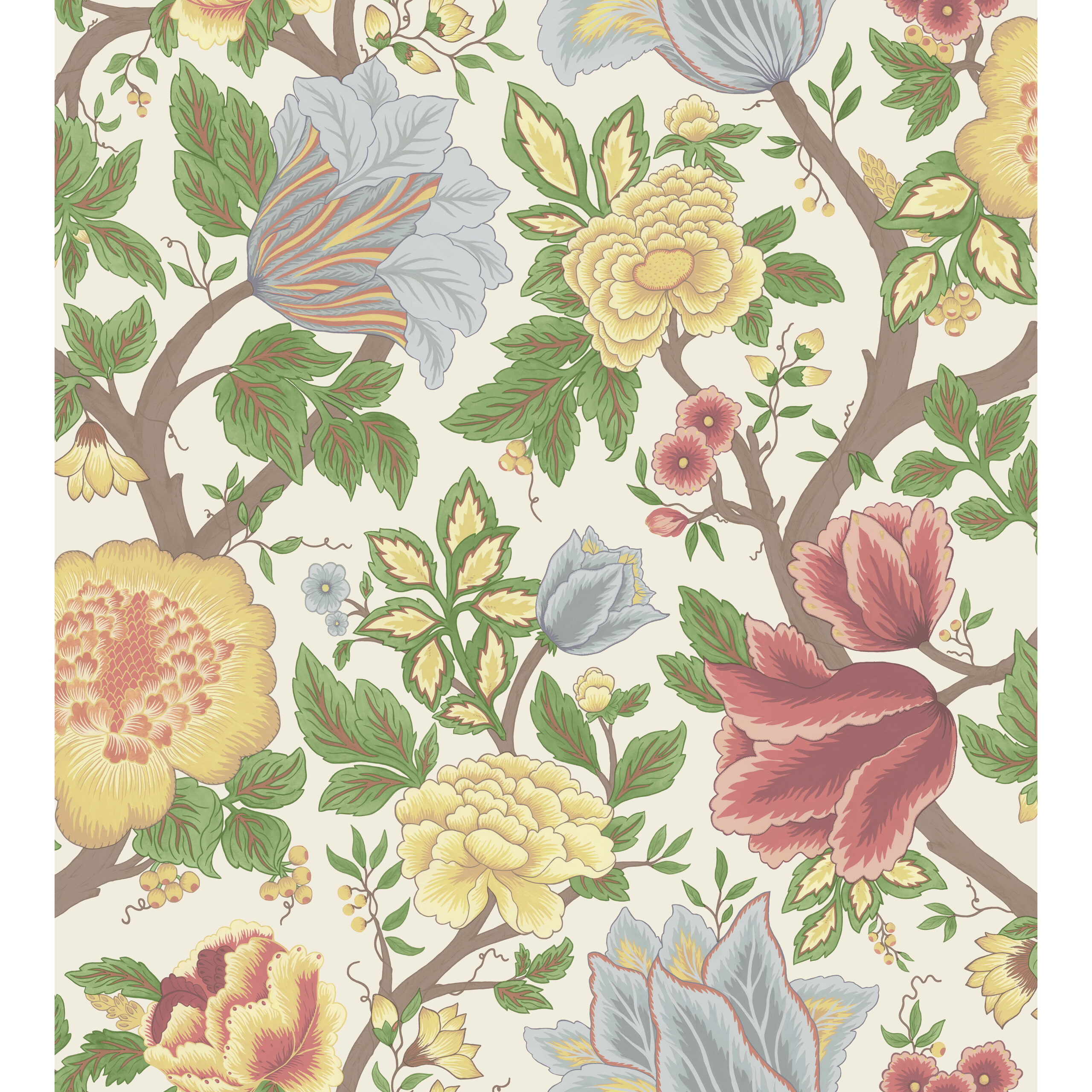 COLE & SON PEARWOOD MIDSUMMER BLOOM CH/RGE/LF WALLPAPER
