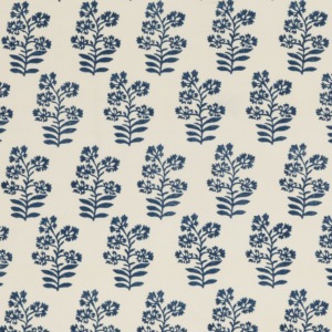 Baker Lifestyle Block Party Wild Flower - Indigo upholstery fabric swatch