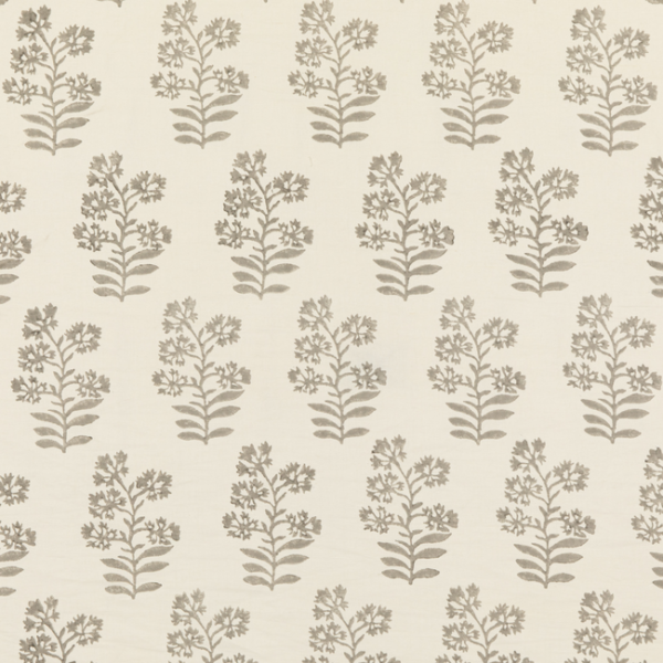 BAKER LIFESTYLE BLOCK PARTY WILD FLOWER - STONE upholstery fabric swatch for sample-first furniture planning