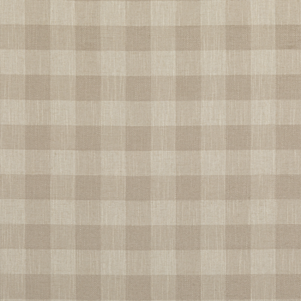 BAKER LIFESTYLE BLOCK WEAVES BLOCK CHECK - STONE upholstery fabric swatch for sample-first furniture planning