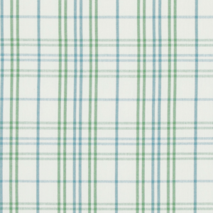 Baker Lifestyle Bridport Purbeck Check - Green/aqua upholstery fabric swatch