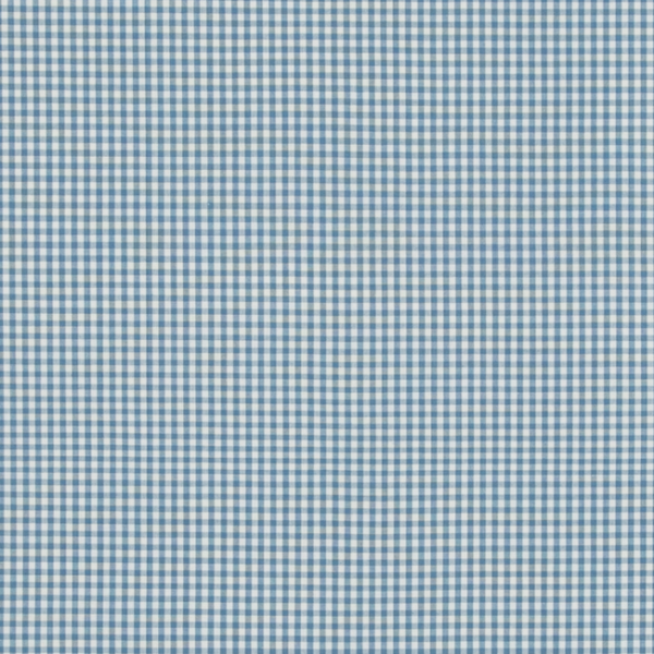 BAKER LIFESTYLE BRIDPORT SHERBORNE GINGHAM - SOFT BLUE upholstery fabric swatch for sample-first furniture planning